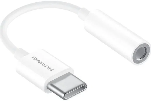 Originele Huawei CM20 USB-C naar 3.5mm Jack Adapter Wit afbeelding 1