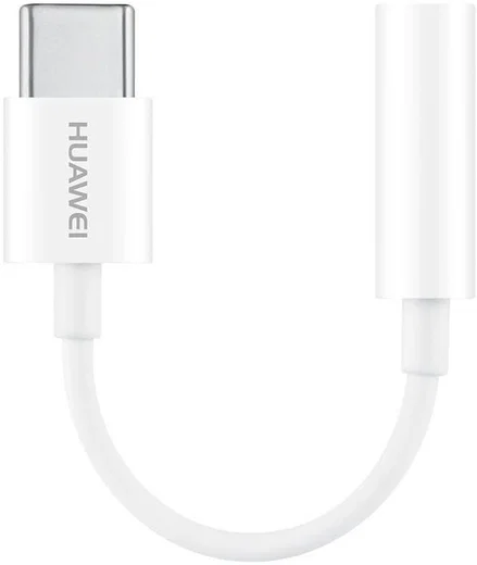 Originele Huawei CM20 USB-C naar 3.5mm Jack Adapter Wit afbeelding 2