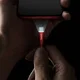 Baseus Gevlochten USB C Kabel 2 Meter met LED Lampje Zwart afbeelding 2
