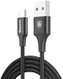 Baseus Gevlochten USB C Kabel 2 Meter met LED Lampje Zwart afbeelding 1