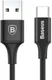 Baseus Gevlochten USB C Kabel 2 Meter met LED Lampje Zwart afbeelding 3