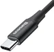 Baseus Gevlochten USB C Kabel 2 Meter met LED Lampje Zwart afbeelding 4