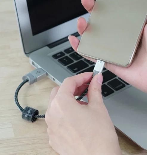 Ringke Smart Fish Micro-USB Kabel Gevlochten 0.2 Meter Grijs afbeelding 8