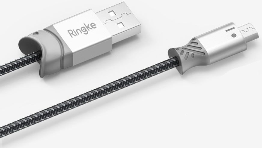 Ringke Smart Fish Micro-USB Kabel Gevlochten 1.2 Meter Grijs afbeelding 4
