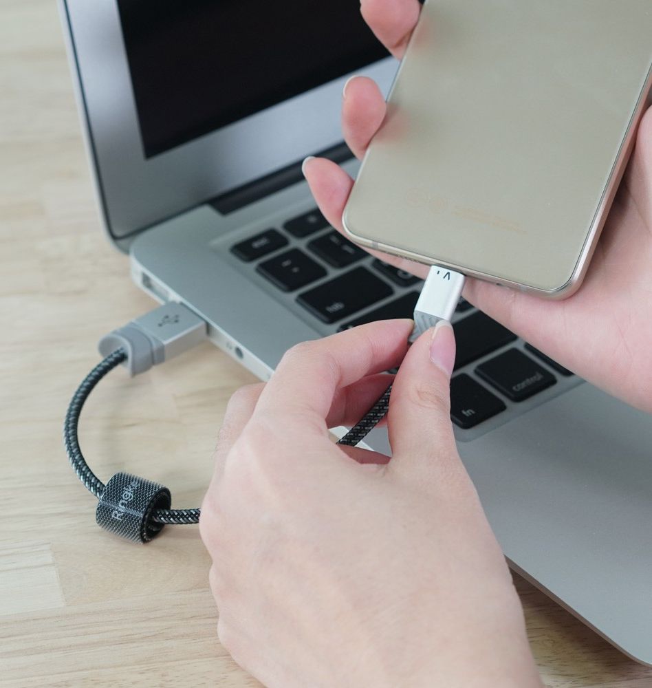 Ringke Smart Fish Micro-USB Kabel Gevlochten 1.2 Meter Grijs afbeelding 8