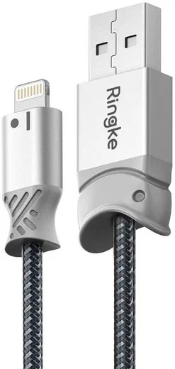 Ringke Smart Fish USB-C Kabel Gevlochten 1.2 Meter Grijs afbeelding 2