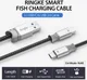 Ringke Smart Fish USB-C Kabel Gevlochten 1.2 Meter Grijs afbeelding 6