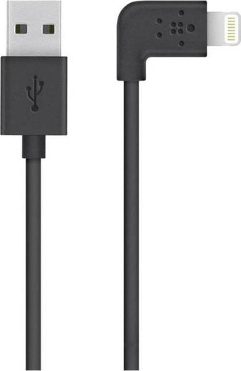 Belkin 90 Graden Haakse iPhone Kabel 1.2 Meter Zwart afbeelding 1