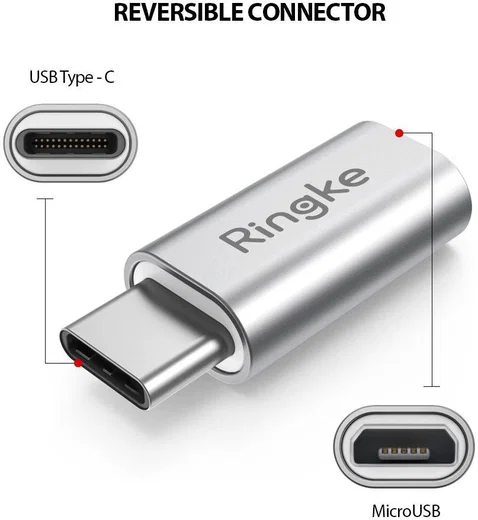 Ringke Micro-USB naar USB C Adapter 2-pack afbeelding 2