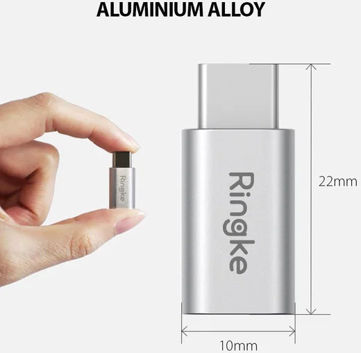 Ringke Micro-USB naar USB C Adapter 2-pack afbeelding 6