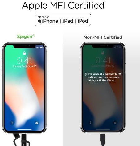 Spigen Essential 3-in-1 Kabelset 1.5 Meter Zwart afbeelding 5