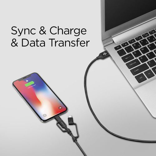 Spigen Essential 3-in-1 Kabelset 1.5 Meter Gold afbeelding 2
