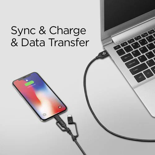 Spigen Essential 3-in-1 Kabelset 1.5 Meter Gold afbeelding 2