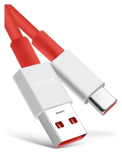 Originele OnePlus Dash USB-A naar USB-C kabel 1 Meter Rood/Wit afbeelding 4