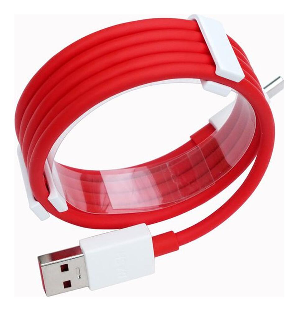 Originele OnePlus Dash USB-A naar USB-C kabel 1 Meter Rood/Wit afbeelding 5
