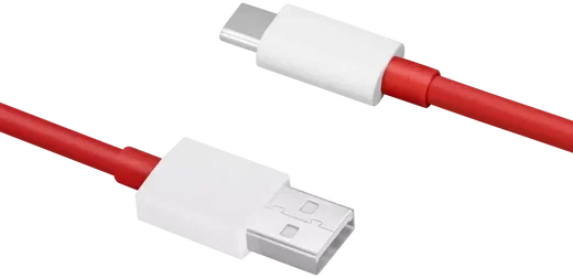 Originele OnePlus Dash USB-A naar USB-C kabel 1 Meter Rood/Wit afbeelding 9