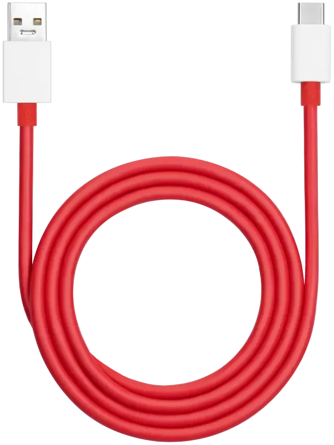 Originele OnePlus Dash USB-A naar USB-C kabel 1 Meter Rood/Wit afbeelding 10