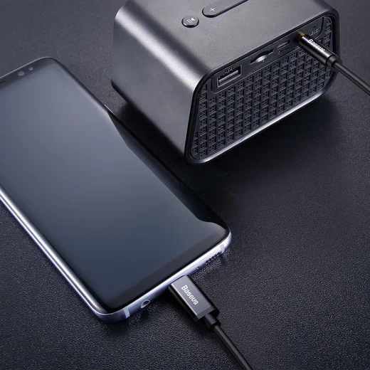 Baseus USB C naar 3.5mm Jack Kabel 1.2 Meter Zwart afbeelding 6