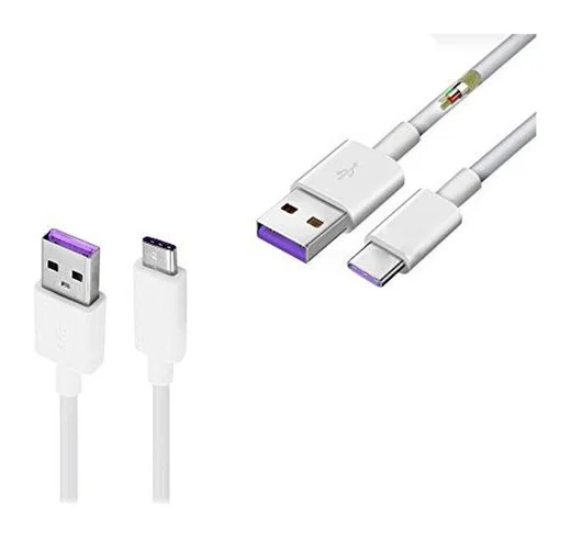 Huawei USB-C Fast Charge Kabel 1 Meter Wit afbeelding 2