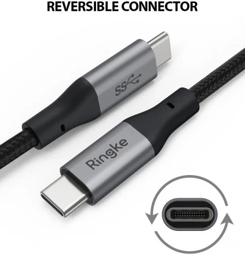 Ringke USB-C naar USB-C Kabel 1.2 Meter Zwart afbeelding 10