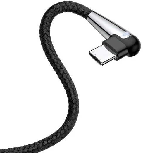 Baseus Fast Charge USB-C Kabel Haakse Hoek 2 Meter Zwart afbeelding 2