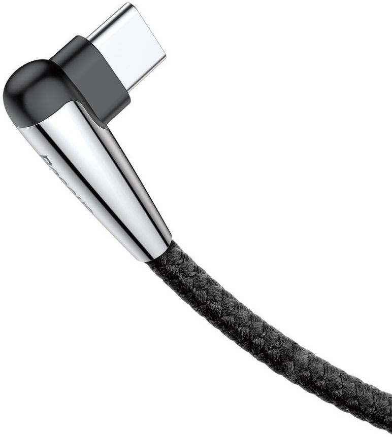 Baseus Fast Charge USB-C Kabel Haakse Hoek 2 Meter Zwart afbeelding 3