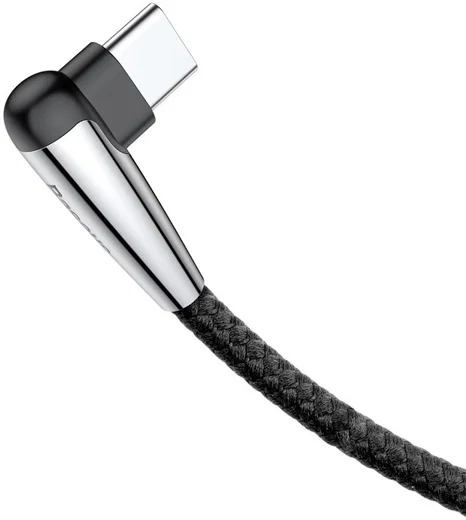 Baseus Fast Charge USB-C Kabel Haakse Hoek 2 Meter Zwart afbeelding 3