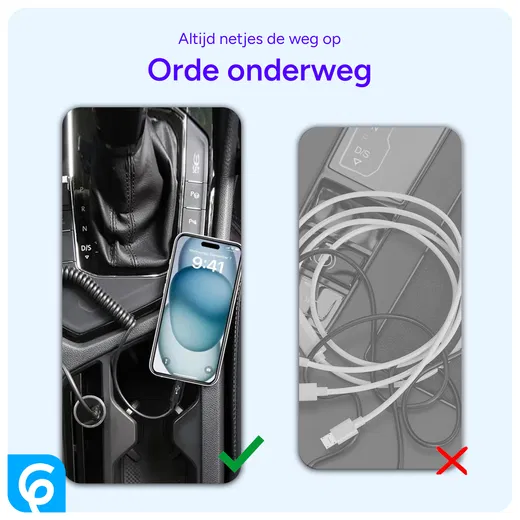 SBG Universele Rekbare USB-C Krulsnoer Kabel 1 Meter Zwart afbeelding 5