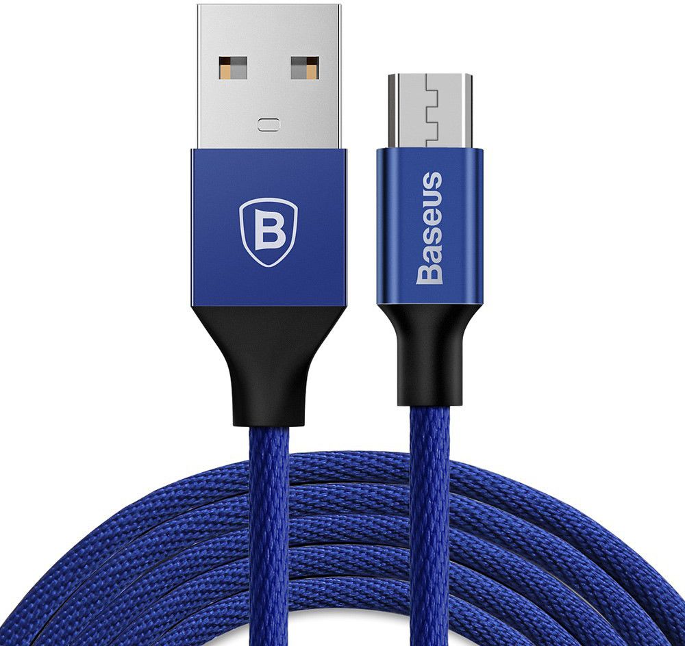 Baseus Gevlochten 1.5m Micro-USB Kabel Blauw afbeelding 1