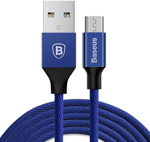 Baseus Gevlochten 1.5m Micro-USB Kabel Blauw afbeelding 1