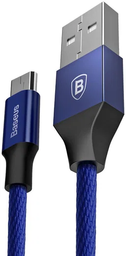Baseus Gevlochten 1.5m Micro-USB Kabel Blauw afbeelding 2