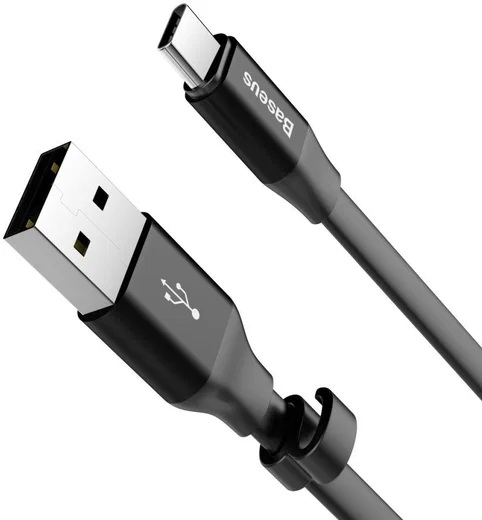 Baseus Platte USB-C Kabel 23cm Zwart afbeelding 4