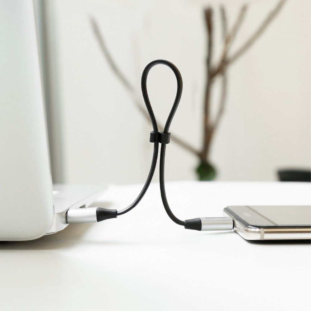 Baseus Platte USB-C Kabel 23cm Zwart afbeelding 7