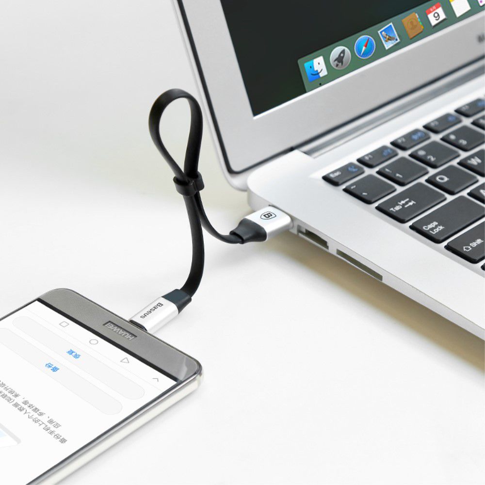 Baseus Platte USB-C Kabel 23cm Zwart afbeelding 8