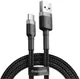 Baseus USB-C Fast Charge Kabel Gevlochten 1 Meter 3A Zwart Grijs afbeelding 1