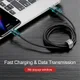 Baseus USB-C Fast Charge Kabel Gevlochten 1 Meter 3A Zwart Grijs afbeelding 13