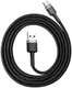 Baseus USB-C Fast Charge Kabel Gevlochten 1 Meter 3A Zwart Grijs afbeelding 2