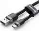 Baseus USB-C Fast Charge Kabel Gevlochten 1 Meter 3A Zwart Grijs afbeelding 4