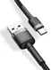 Baseus USB-C Fast Charge Kabel Gevlochten 1 Meter 3A Zwart Grijs afbeelding 5