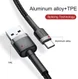 Baseus USB-C Fast Charge Kabel Gevlochten 1 Meter 3A Zwart Grijs afbeelding 7