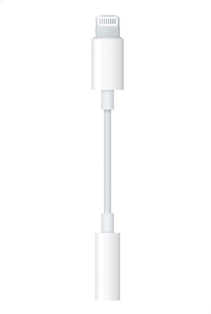 Originele Apple Lightning naar 3,5MM Jack Apple Oortjes Adapter Wit afbeelding 1