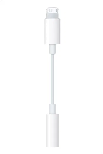 Originele Apple Lightning naar 3,5MM Jack Apple Oortjes Adapter Wit afbeelding 1