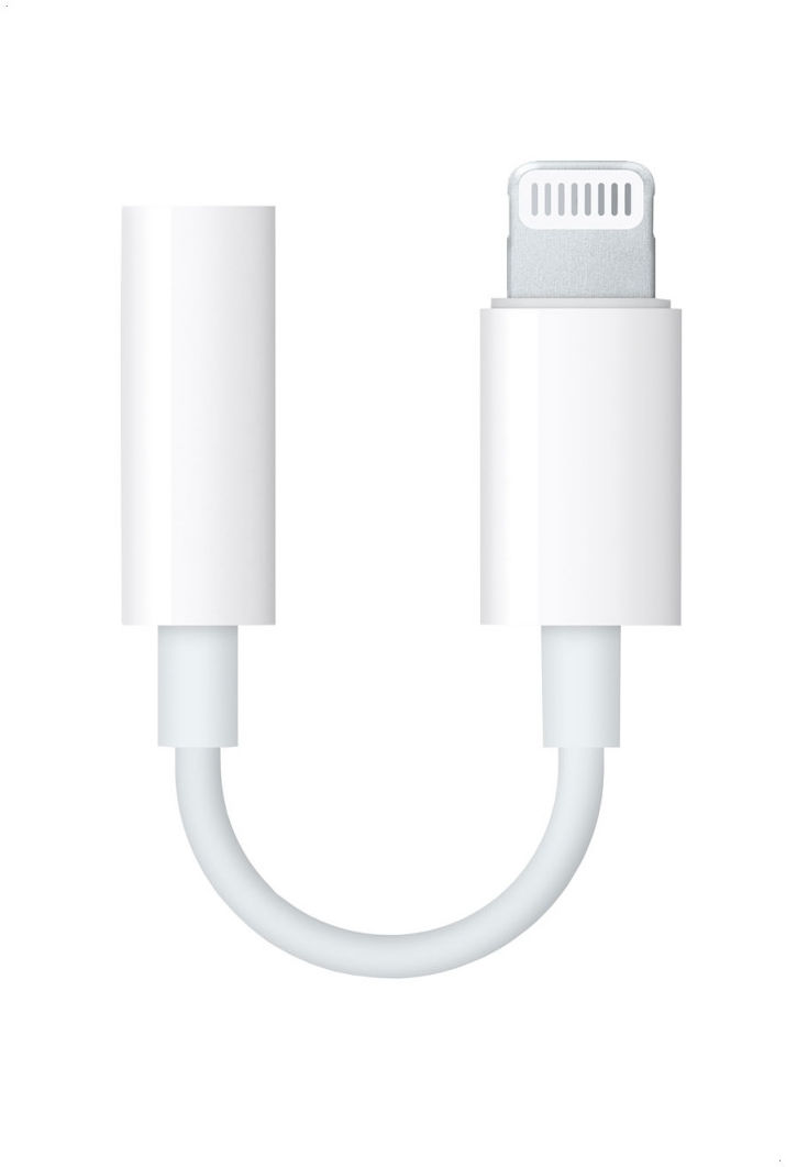 Originele Apple Lightning naar 3,5MM Jack Apple Oortjes Adapter Wit afbeelding 2