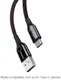 Baseus USB-C Gevlochten Data Kabel 1M Zwart afbeelding 2