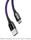 Baseus USB-C Gevlochten Data Kabel 1M Paars afbeelding 2