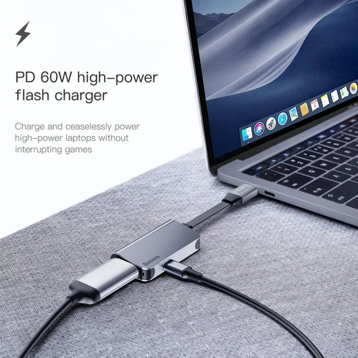 Baseus Little Box USB C naar HDMI Kabel Converter Grijs afbeelding 7