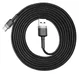 Baseus Gevlochten USB Type C Kabel 2 Meter 2A Zwart Grijs afbeelding 2