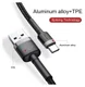 Baseus Gevlochten USB Type C Kabel 2 Meter 2A Zwart Grijs afbeelding 12