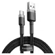 Baseus Gevlochten USB Type C Kabel 2 Meter 2A Zwart Grijs afbeelding 1