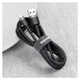 Baseus Gevlochten USB Type C Kabel 2 Meter 2A Zwart Grijs afbeelding 6
